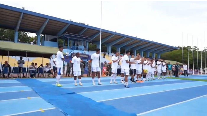 Pemain Persibo menolak melanjutkan sisa laga melawan Deltras FC di Sasana Krida AAU, Yogyakarta