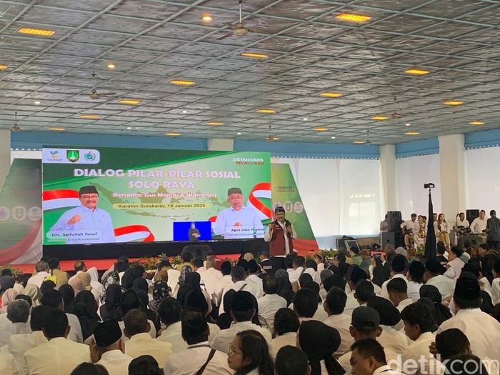 dialog bersama pilar-pilar sosial di Kraton Surakarta, Kota Solo, Jawa Tengah, Sabtu (18/1/2025).  (Mulia Budi/detikom)