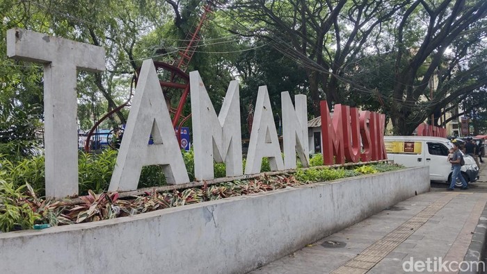 Kondisi Taman Musik Bandung, Sabtu (18/1/2025).