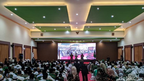 Konferwil ke-XIV PWNU NTB di Ponpes Qamarul Huda, Desa Bagu, Kecamatan Pringgarata, Lombok Tengah, Sabtu (18/1/2025). Foto: (Ahmad Viqi/detikBali).