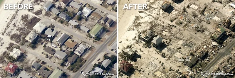 Ngeri! Potret Badai Sebelum dan Setelah Menerjang