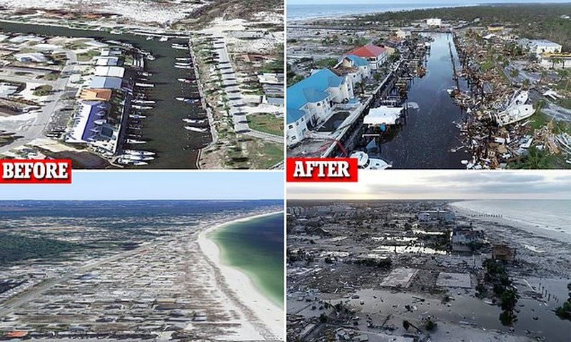 Ngeri! Potret Badai Sebelum dan Setelah Menerjang