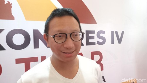 Ketua Dewan Pembina Pengurus Pusat (PP) Tidar Aryo Puspito Setiaki Djojohadikusumo di sela acara pra Kongres IV di ITDC, Nusa Dua, Badung, Sabtu (18/1/2025). (Aryo Mahendro/detikBali).