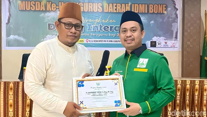 Bahtiar (baju hijau) kembali terpilih Ketua IDMI Bone periode 2025-2029 secara aklamasi.