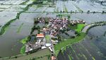Foto Udara Banjir di Pasuruan