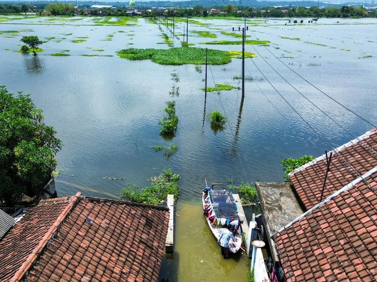 Foto Udara Banjir di Pasuruan