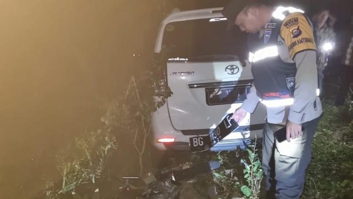 Kondisi mobil yang terlibat Lakalantas dengan motor di OKU