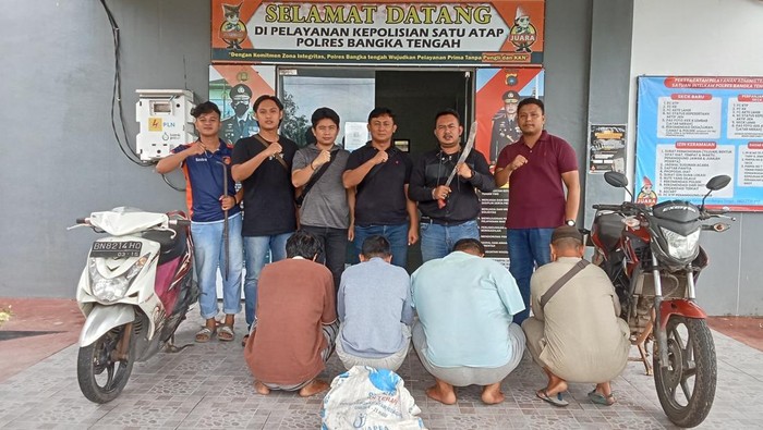 Pelaku perampokan diamankan Polres Bangka Tengah.
