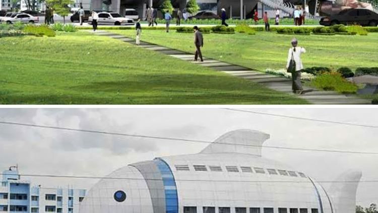 Mirip Flyover 90 Derajat, Ini Aneka Bangunan Beda Desain dan Kenyataan