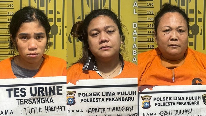 Tiga pelaku penjualan bayi saat diamankan