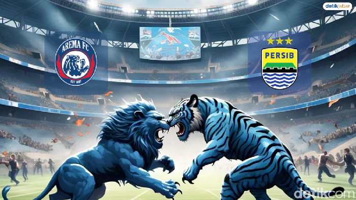 Ilustrasi Arema FC vs Persib Bandung.