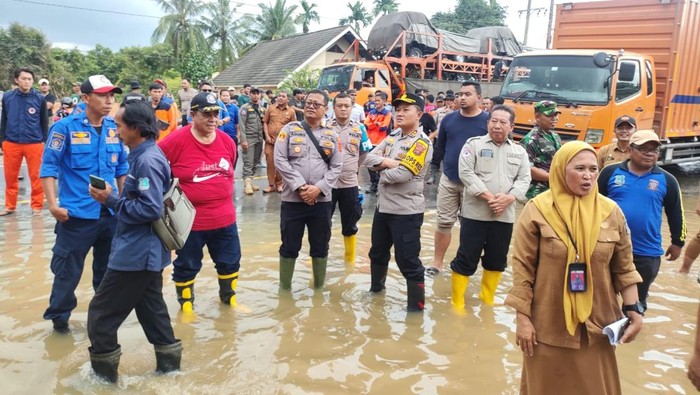 Jalan lintas Jambi-Pekanbaru banjir.