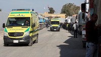Beberapa truk, menurut laporan jurnalis AFP, kembali dalam keadaan kosong setelah menurunkan muatannya di Jalur Gaza. Lusinan ambulans juga dilaporkan terlihat keluar dari gerbang utama Rafah. Perlintasan perbatasan Rafah, yang sebelumnya menjadi pintu masuk penting untuk bantuan kemanusiaan, telah ditutup sejak Mei tahun lalu.  