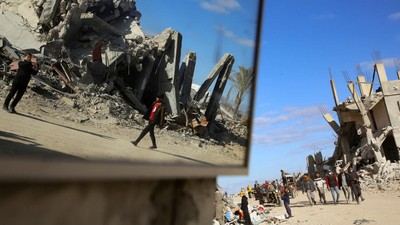 Kota Rafah Luluh Lantak Saat Warga Kembali di Tengah Gencatan Senjata