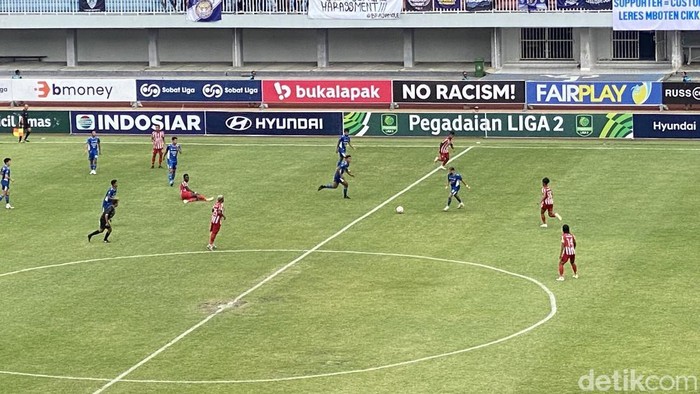 Laga PSIM Jogja vs Deltras FC di Stadion Mandala Krida, Kota Jogja, Senin (20/1/2025).