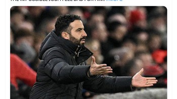 Ruben Amorim dinilai mengemban tugas mustahil untuk membangkitkan MU saat ini. Foto: X.com