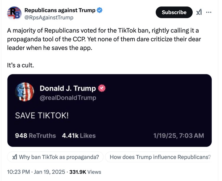 Meme Trump TikTok