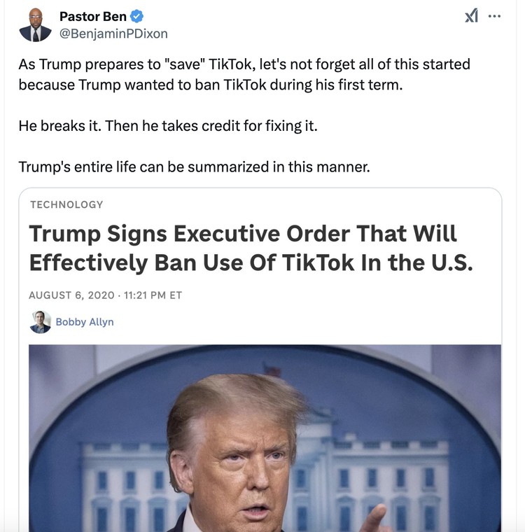 Meme Trump TikTok