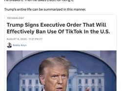 Donald Trump Klaim Penyelamat TikTok, Netizen Bilang Palsu