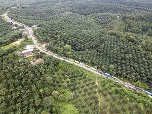 Potret Macet Panjang di Jalan Lintas Sumatera, Sampai 35 Kilometer