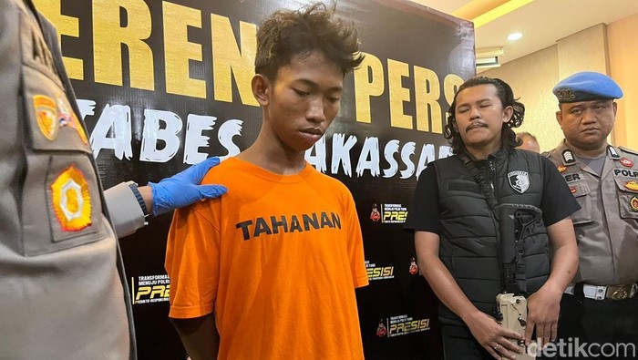Tampang pelaku pembunuhan wanita di Makassar.
