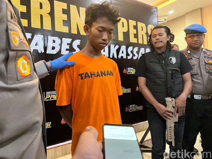Tampang pelaku pembunuhan wanita di Makassar.