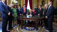 Banyak yang awalnya meragukan apakah Trump dapat kembali ke kursi presiden, empat tahun setelah dia menolak mengakui kekalahannya yang memicu kerusuhan 6 Januari di Capitol yang mencoreng reputasi politiknya. (Melina Mara/The Washington Post via AP)