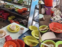 Duh! Restoran Ini Biarkan Piring Bekas Makan Pengunjung Berserakan