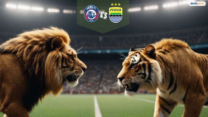 Ilustrasi Arema FC vs Persib Bandung.