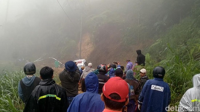 Lokasi bencana longsor terjadi di wilayah Kecamatan Petungkriyono, Kabupaten Pekalongan, Selasa (21/1/2025) siang.