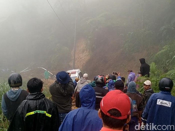 Lokasi bencana longsor terjadi di wilayah Kecamatan Petungkriyono, Kabupaten Pekalongan, Selasa (21/1/2025) siang.