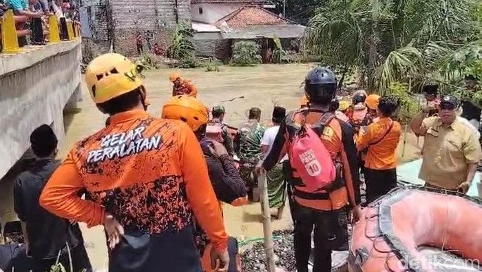 Lokasi santri hanyut di sungai saat banjir Bangkalan