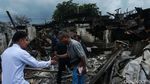 Momen Gibran Tinjau Kebakaran di Kemayoran