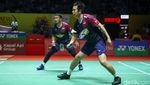 Potret Ahsan/Hendra Melaju ke 16 Besar Indonesia Masters 2025