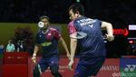 Potret Ahsan/Hendra Melaju ke 16 Besar Indonesia Masters 2025