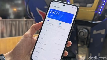 Tecno Spark 30 Pro menjalankan sistem operasi HIOS 14 berbasis Android 14. Ponsel ini sudah dilengkapi sederet fitur AI, termasuk AI Eraser, AI Cutouts, AI Artboard, dan asisten suara ASK AI. Foto: Virgina Maulita Putri/detikINET