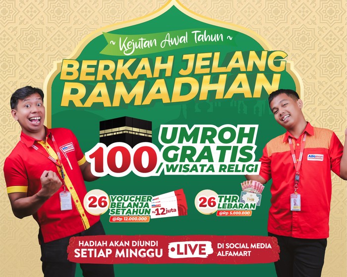 Alfamart Bagi-bagi 100 Tiket Umrah Gratis untuk Konsumen