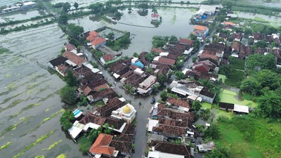 Foto Udara Banjir di Pasuruan