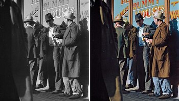 Potret pria pengangguran, San Francisco, 1937. Foto: Boredpanda/Sebastien De Oliveira
