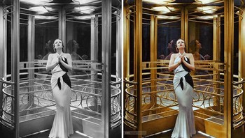 Joan Crawford dalam film Letty Lynton, 1932. Foto: Boredpanda/Sebastien De Oliveira