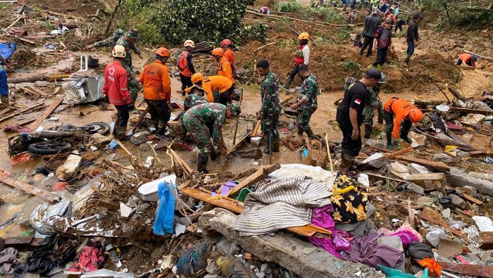 Penampakan lokasi longsor di Petungkriyono, Pekalongan, Rabu (22/1/2025).