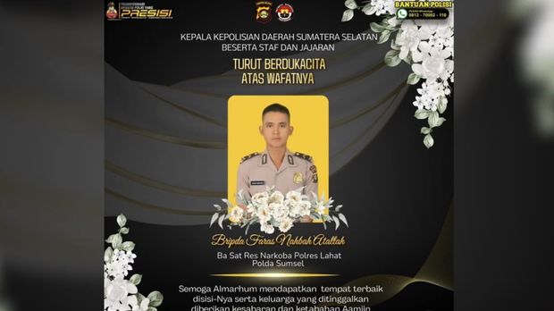 Polisi korban penikaman bandar narkoba di Lahat.