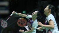 Rachel/Trias akhirnya kandas dengan dua gim dengan skor 20-22, 9-21 pada laga yang digelar di Istora Senayan, Jakarta, Rabu (22/1/2025).  
