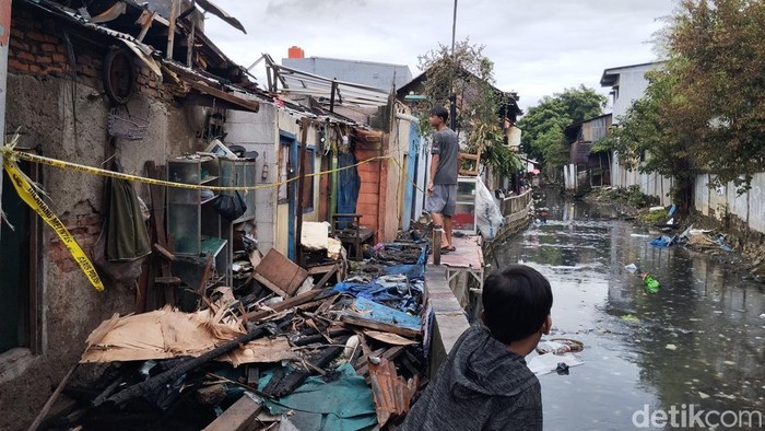 Rumah di Sawah Besar, Jakbus habis terbakar. (Maulana/detikcom)