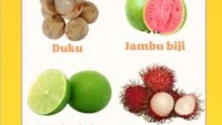 Badan Pangan menjelaskan setiap daerah musim buahnya berbeda. Tapi kalender ini sebagai gambaran garis besarnya. Di bulan Februari ada buah duku, jambu biji, jeruk nipis da rambutan yang musim. Foto: Instagram @gen2bsa