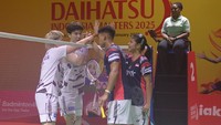 Hasil ini membawa mereka melenggang ke perempatfinal Indonesia Masters 2025.  