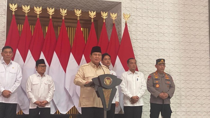 Konferensi pers Prabowo Subianto (Firda/detikcom)