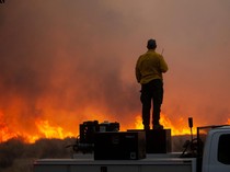 Melihat Pemadaman Kebakaran Hutan di Santa Clarita California