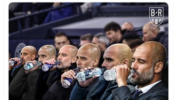 Guardiola tentu pusing melihat City dikejar PSG hingga akhirnya kalah. Foto: X.com