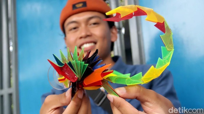 Penampakan mainan domba-dombaan yang dibuat pemuda Cimahi.